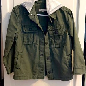 Toddler size 2T hooded utility jacket
